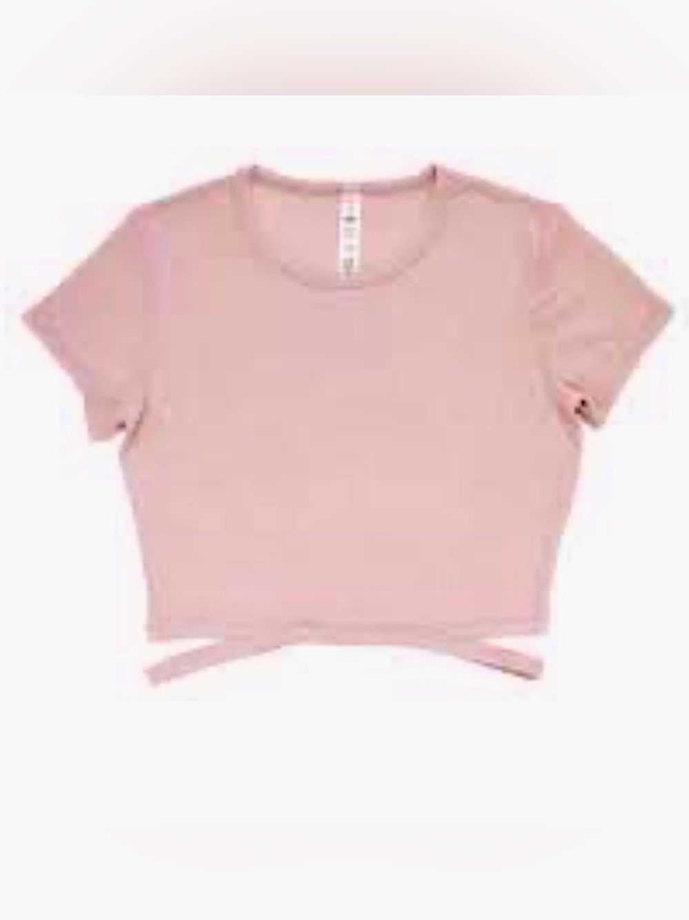 Alo Yoga Pink Cropped Tie Hem Top Size M 💗